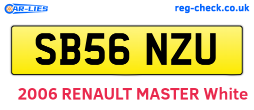 SB56NZU are the vehicle registration plates.
