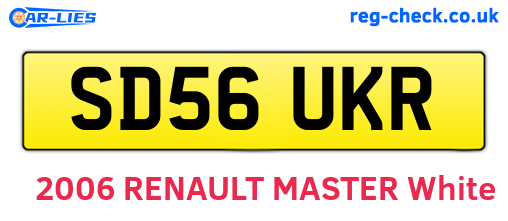 SD56UKR are the vehicle registration plates.