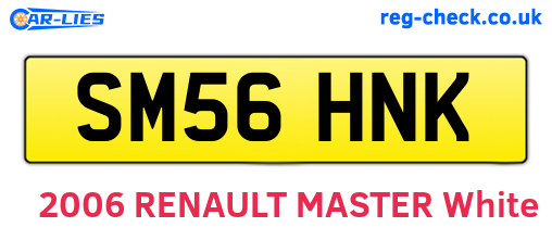 SM56HNK are the vehicle registration plates.