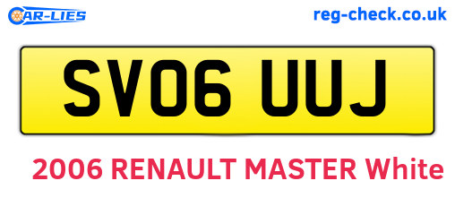 SV06UUJ are the vehicle registration plates.