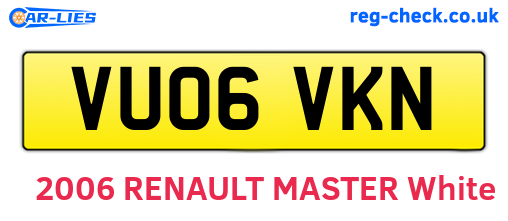 VU06VKN are the vehicle registration plates.