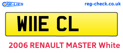 W11ECL are the vehicle registration plates.