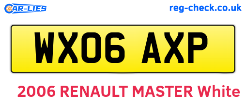 WX06AXP are the vehicle registration plates.
