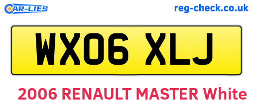 WX06XLJ are the vehicle registration plates.