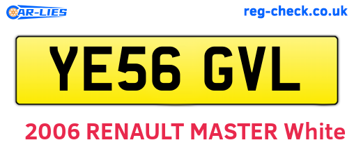 YE56GVL are the vehicle registration plates.