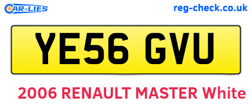 YE56GVU are the vehicle registration plates.
