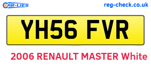 YH56FVR are the vehicle registration plates.