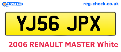 YJ56JPX are the vehicle registration plates.