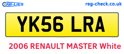 YK56LRA are the vehicle registration plates.
