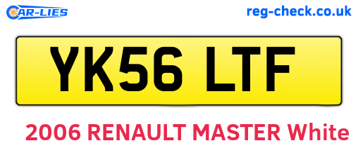 YK56LTF are the vehicle registration plates.