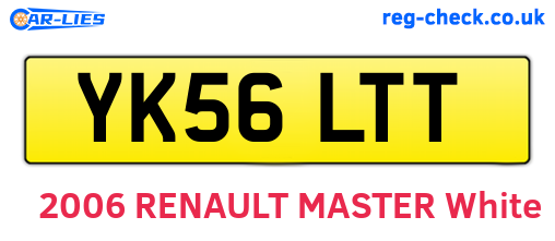 YK56LTT are the vehicle registration plates.