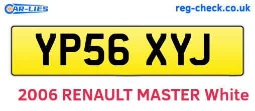 YP56XYJ are the vehicle registration plates.