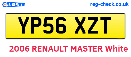 YP56XZT are the vehicle registration plates.