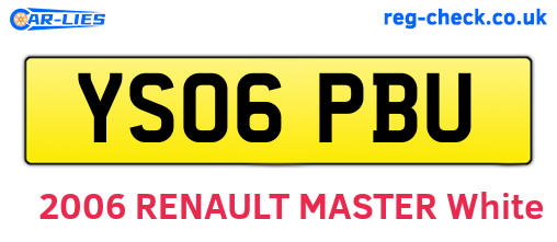 YS06PBU are the vehicle registration plates.