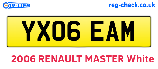 YX06EAM are the vehicle registration plates.