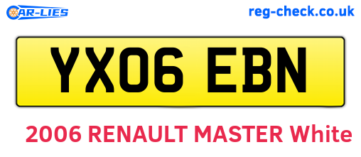 YX06EBN are the vehicle registration plates.
