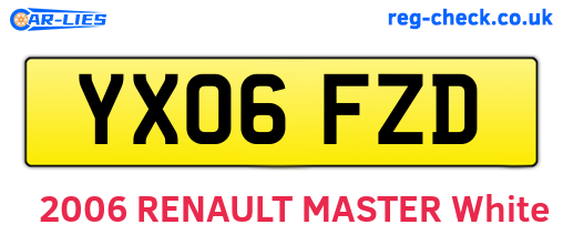 YX06FZD are the vehicle registration plates.