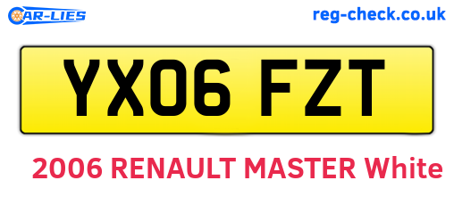 YX06FZT are the vehicle registration plates.