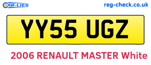 YY55UGZ are the vehicle registration plates.