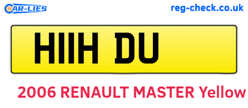 H11HDU are the vehicle registration plates.