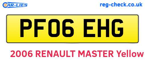 PF06EHG are the vehicle registration plates.