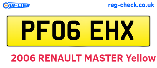 PF06EHX are the vehicle registration plates.