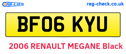 BF06KYU are the vehicle registration plates.