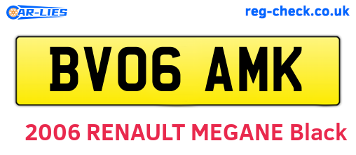 BV06AMK are the vehicle registration plates.