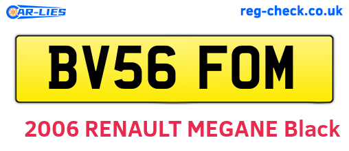 BV56FOM are the vehicle registration plates.