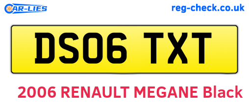 DS06TXT are the vehicle registration plates.