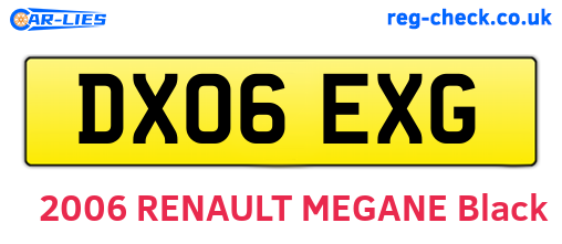 DX06EXG are the vehicle registration plates.