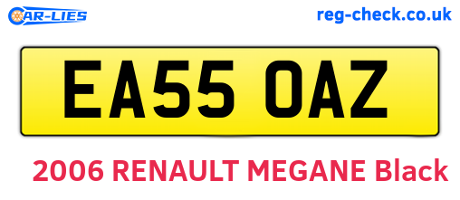 EA55OAZ are the vehicle registration plates.