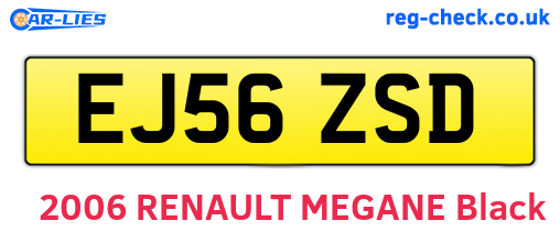 EJ56ZSD are the vehicle registration plates.