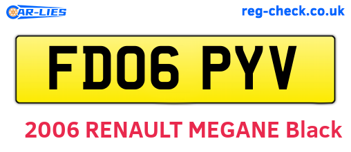 FD06PYV are the vehicle registration plates.