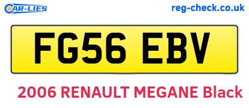 FG56EBV are the vehicle registration plates.