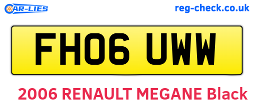 FH06UWW are the vehicle registration plates.