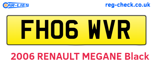 FH06WVR are the vehicle registration plates.