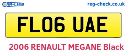 FL06UAE are the vehicle registration plates.