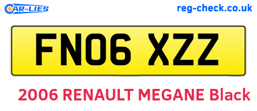 FN06XZZ are the vehicle registration plates.