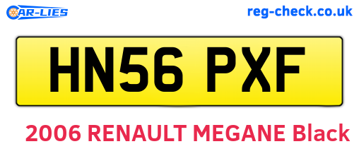 HN56PXF are the vehicle registration plates.