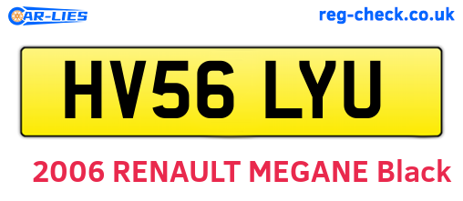 HV56LYU are the vehicle registration plates.