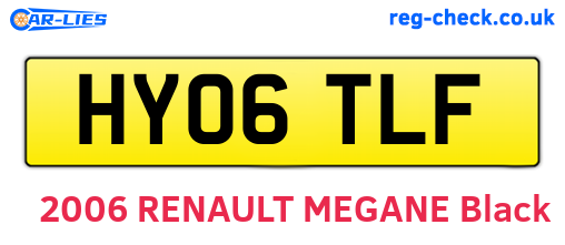 HY06TLF are the vehicle registration plates.