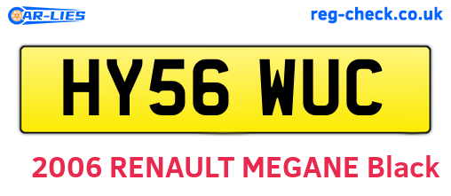 HY56WUC are the vehicle registration plates.