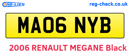 MA06NYB are the vehicle registration plates.