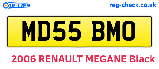MD55BMO are the vehicle registration plates.