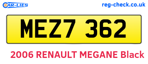 MEZ7362 are the vehicle registration plates.