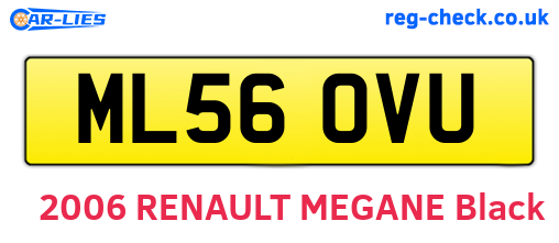ML56OVU are the vehicle registration plates.