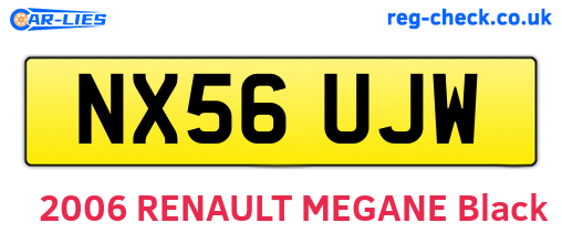 NX56UJW are the vehicle registration plates.