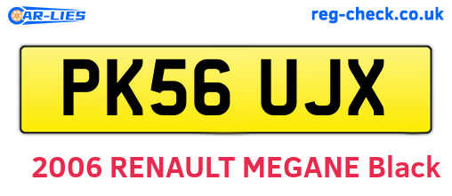 PK56UJX are the vehicle registration plates.