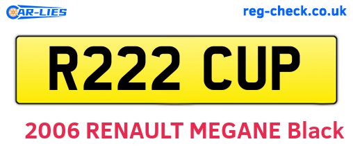 R222CUP are the vehicle registration plates.
